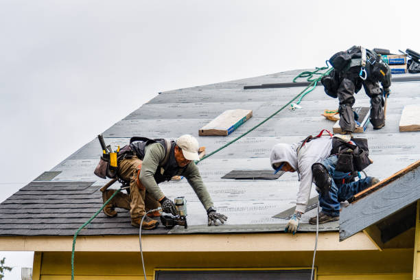 Professional Gutter Installation technician working in La Crosse, IN